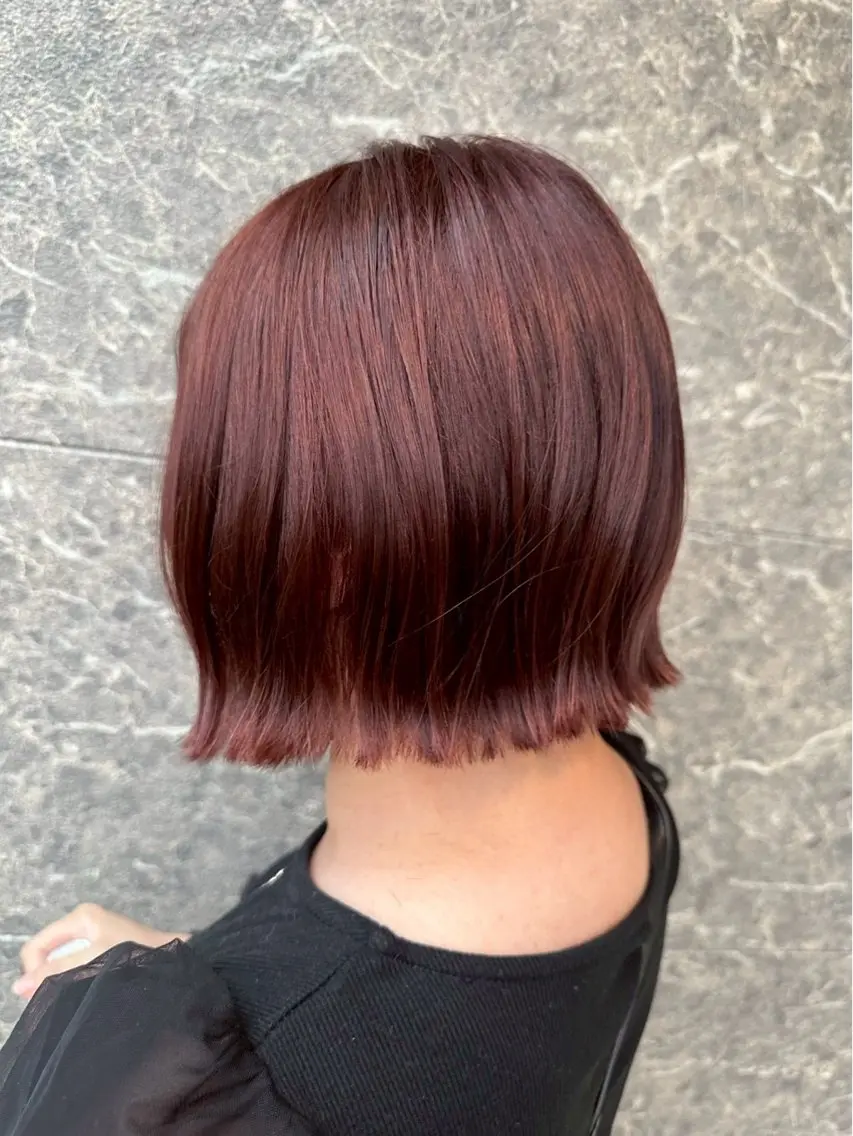 ショート カラー ピンクカラー ボブ ヘアカラー トリートメント 🫧鈴木 遥夏🫧のヘアスタイル