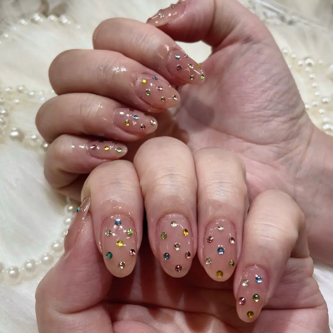 ネイル ストーンネイル ハンドネイル ハンドケア ✨ すみのネイルデザイン