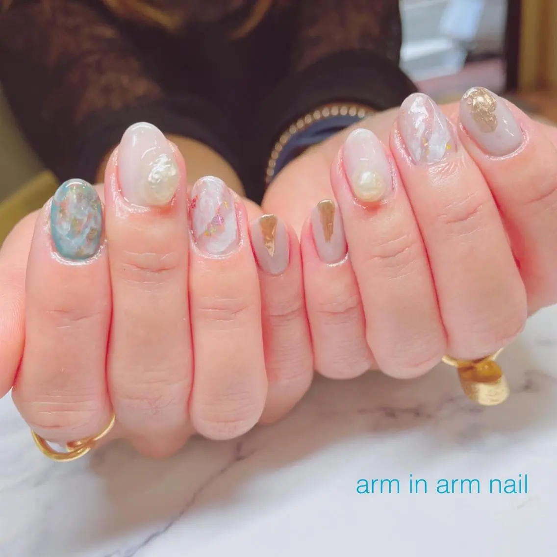 ネイル arm in arm ︎✿Yamamotoのマツエク・マツパデザイン
