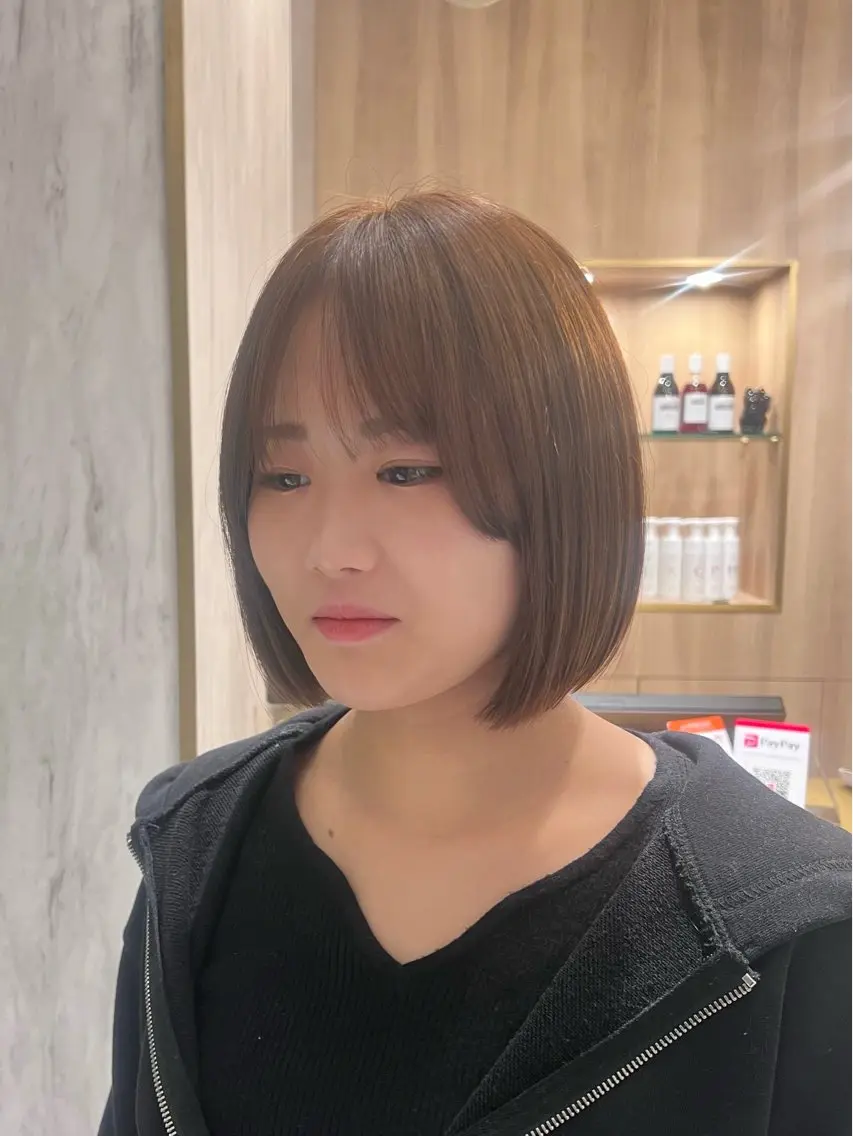 ショート くせ毛 井上 香朋のヘアスタイル