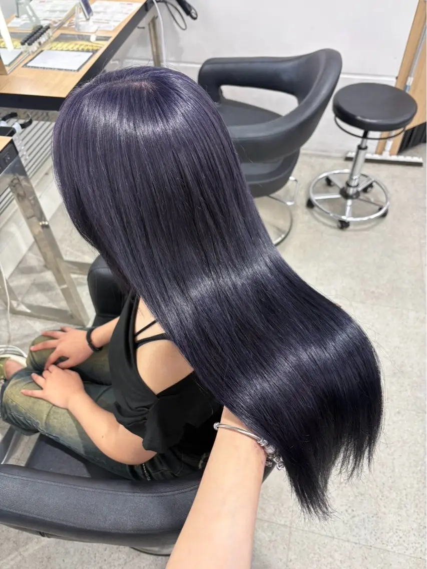 ロング ヘアカラー miku/ラベンダー 透明感カラー🪻❤︎のヘアスタイル