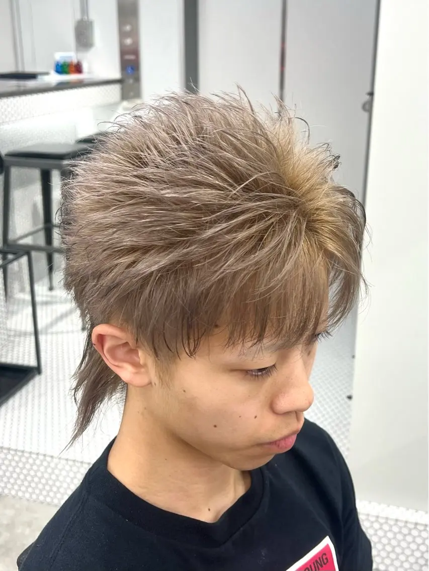 💎ミニモメンズ限定口コミ掲載💎ダブルカラー🌈【ブリーチ×1 ワンカラー】の写真