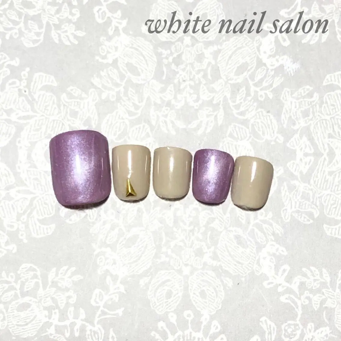ネイル アートネイル フットネイル フレンチネイル ジェルネイル ハードジェル フットネイル white nail salonのネイルデザイン
