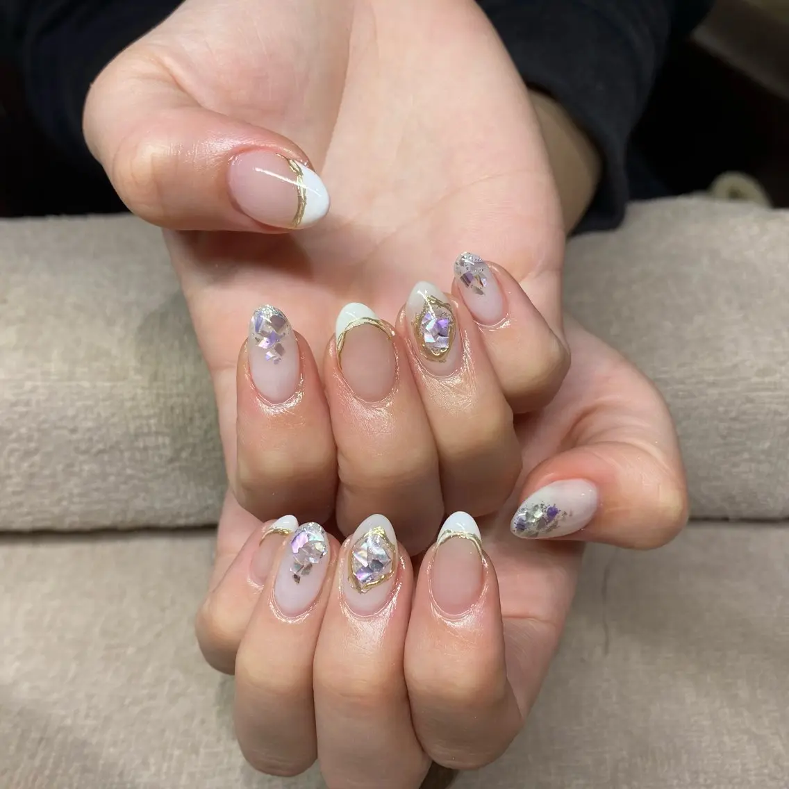 ネイル アートネイル フットネイル グラデーション ラメ(グリッター) ラメグラデーション ハンドネイル nail今村 澪奈のネイルデザイン