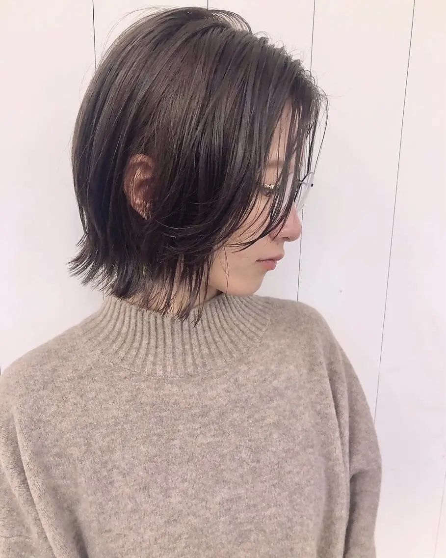 ショート カラー バレイヤージュ ブリーチ 透明感カラー グラデーションカラー ハイライトカラー カット ヘアカラー トリートメント 髪質改善/透明感 OAK兵庫のヘアスタイル