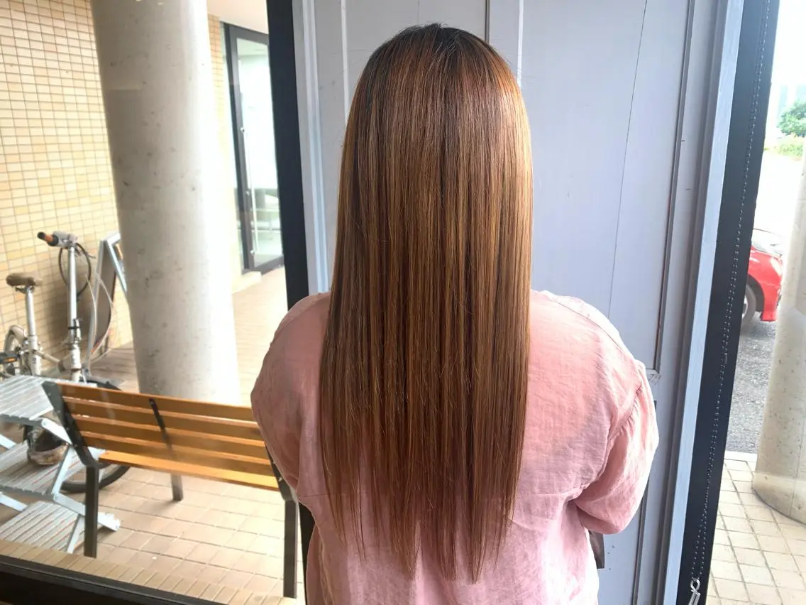 ロング 髪質改善 トリートメント ツキダテ ユイのヘアスタイル