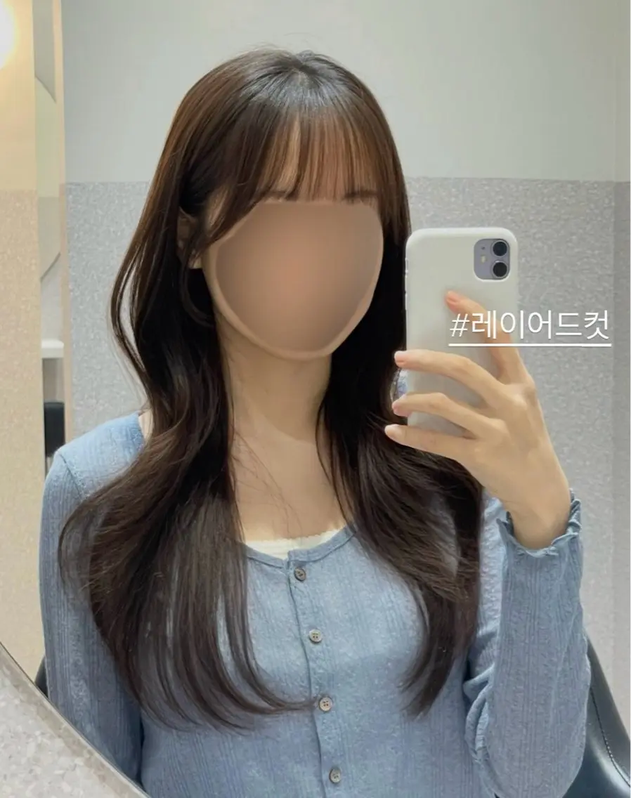 ロング ロングレイヤー 韓国風ヘア レイヤーカット ロング カット ヘアカラー トリートメント ❤︎︎韓国ヘア❤︎︎ 𝑺𝒉𝒊𝒉𝒐のヘアスタイル