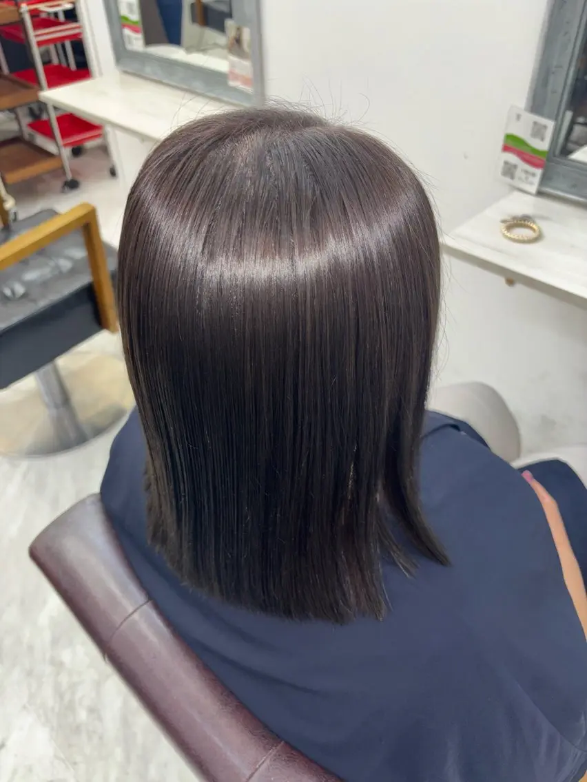 ミディアム カラー ベージュカラー 透明感カラー ヘーゼル 森元 優衣のヘアスタイル