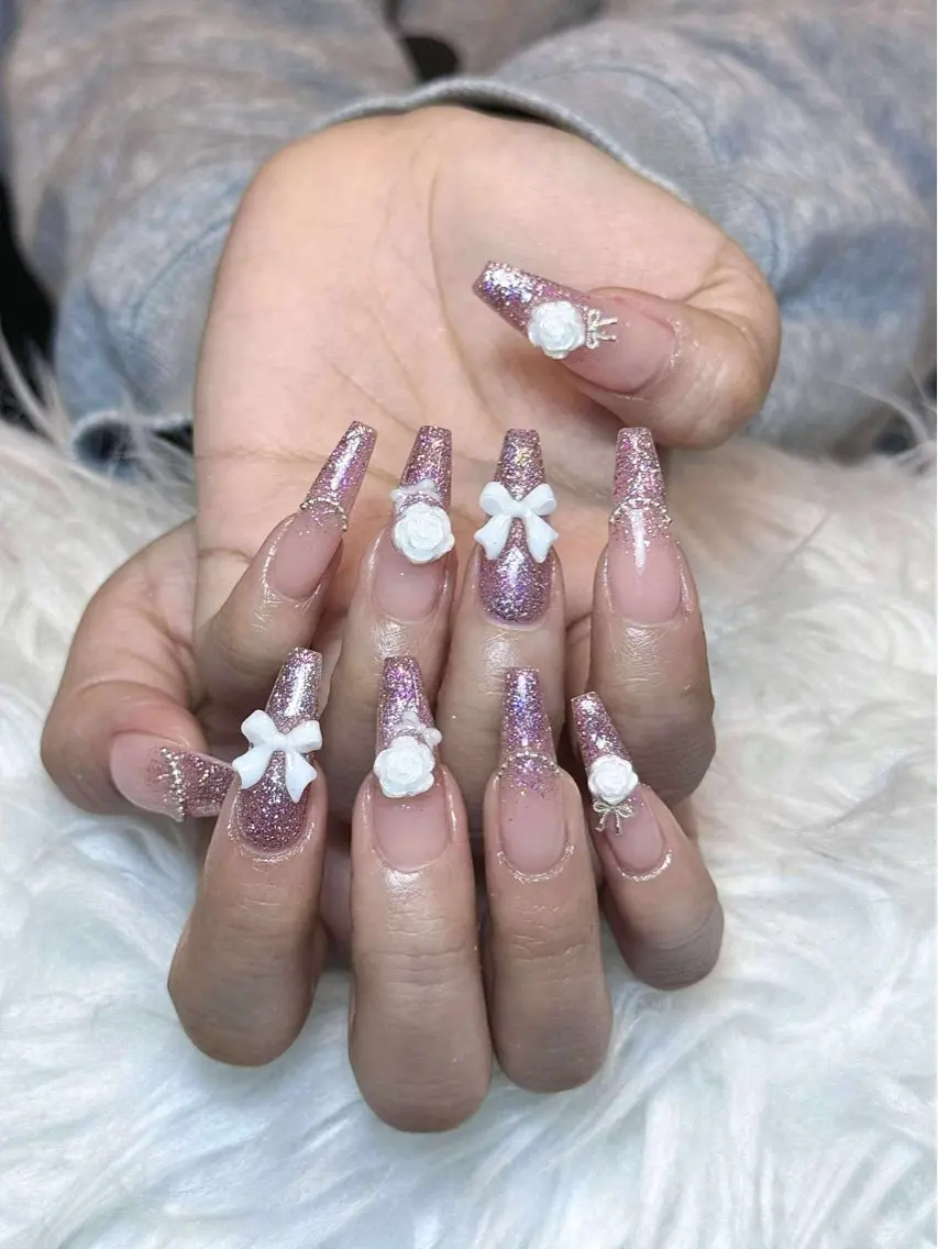 ネイル オーロラネイル ボルドー ブラウン 氷ネイル・うるうるネイル キラキラネイル ハンドネイル Julli NailStudioのネイルデザイン