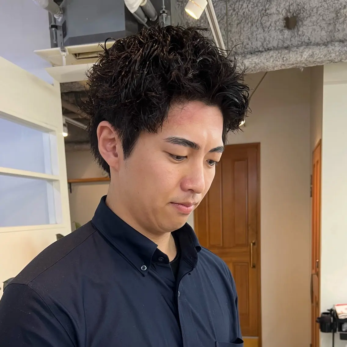 ショート メンズ スパイキーショート ショートヘア 大人メンズヘア メンズパーマSHUNのヘアスタイル