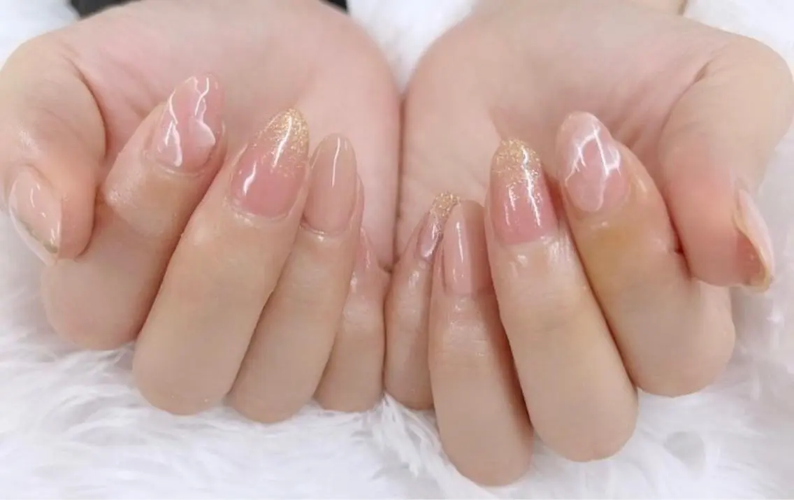 ネイル ニュアンスネイル ハンドネイル はあとねいる 安佐南店のネイルデザイン