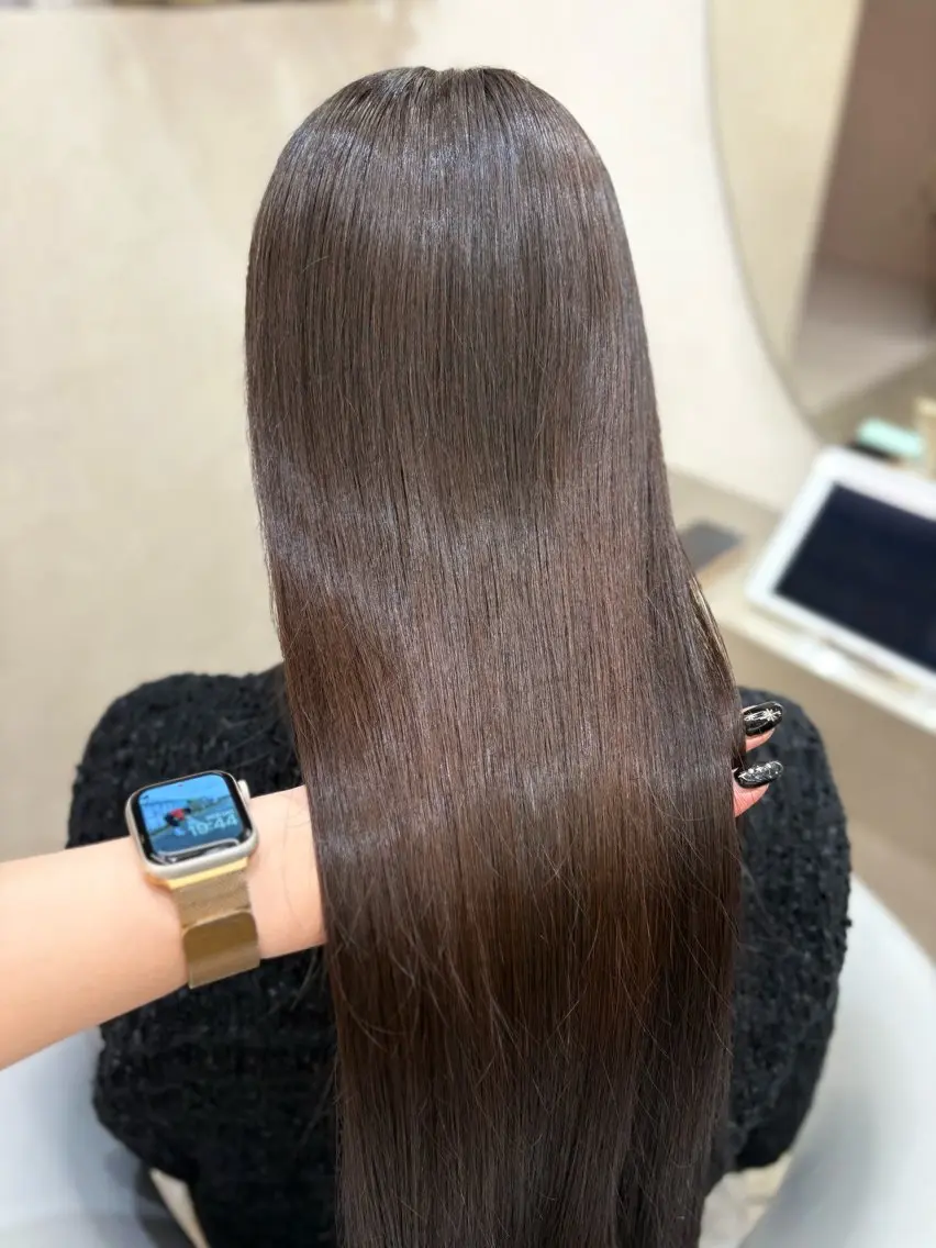 ロング カラー カット ヘアカラー トリートメント 新宿/韓国ヘア 中明度カラー/かやのヘアスタイル