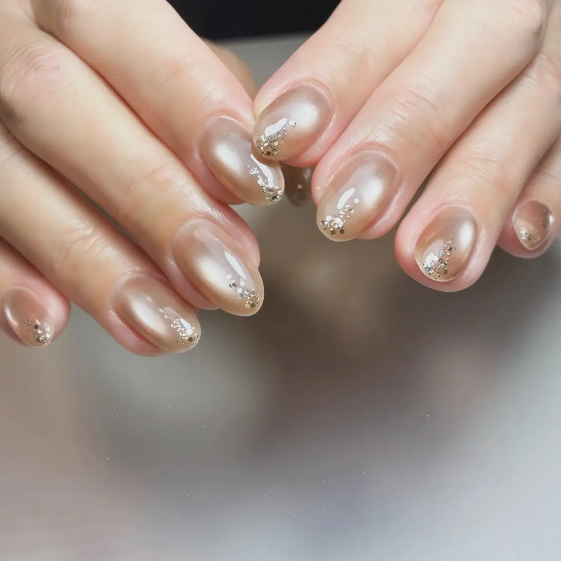 ネイル フットネイル 氷ネイル・うるうるネイル マグネットネイル ニュアンスネイル シンプルネイル ハンドネイル nail salon anoneのネイルデザイン