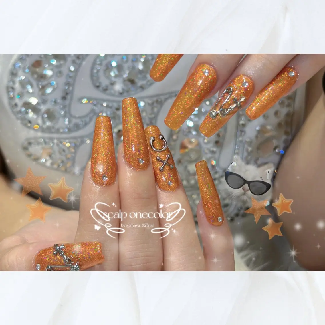 ネイル 長さ出し フラッシュネイル 韓国ネイル マグネットネイル ワンホンネイル ハンドネイル 827nail mayu🐈🐾のネイルデザイン
