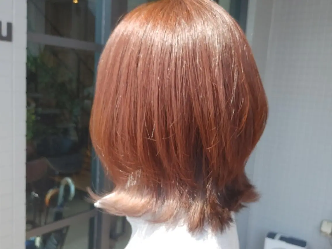 セミロング カラー パーマ ヘアカラー OluOlu (オルオル) ひかるのヘアスタイル
