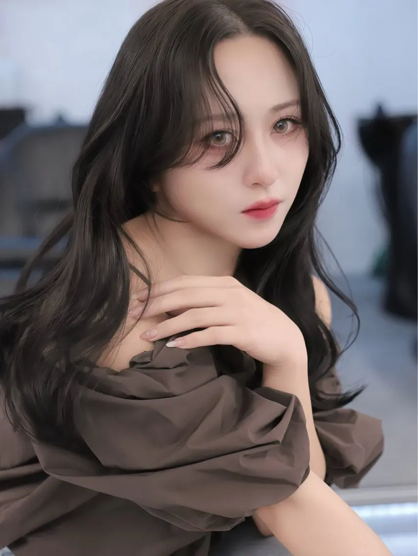 ロング カラー 顔周りカット 韓国風ヘア レイヤーカット カット ヘアカラー トリートメント 盛れる顔周りカット ♥️韓国ヘア"ちぇるのヘアスタイル