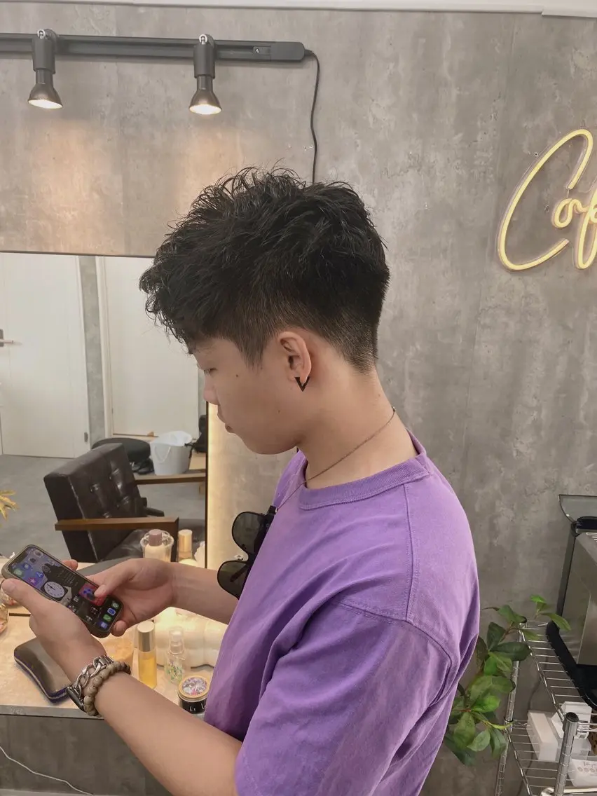 パーマ メンズ メンズパーマ 1席のみの 美容室IKKIのヘアスタイル