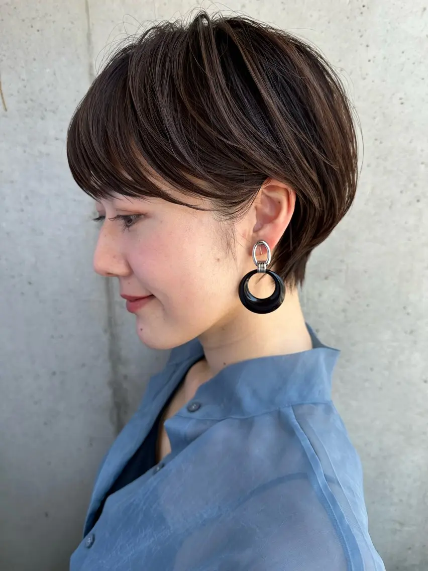 ショート ショートヘア SNS撮影用 髪質改善モデル募集のヘアスタイル