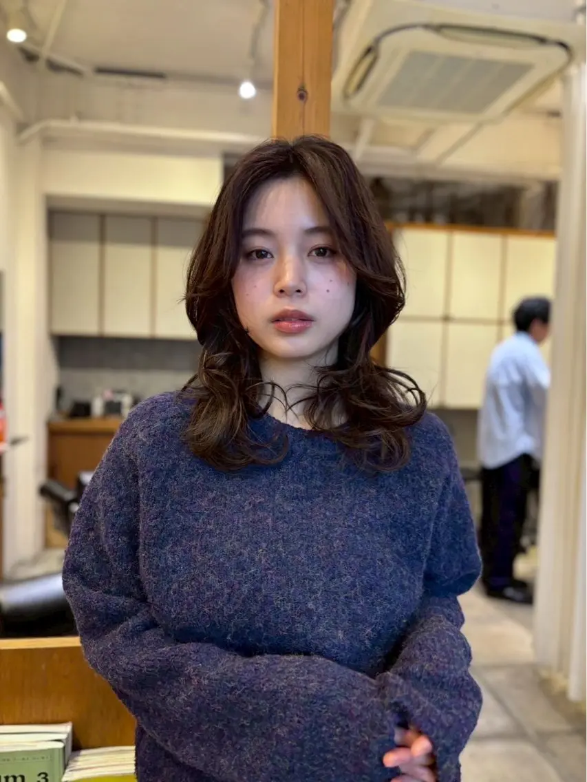 ミディアム カラー カット ヘアカラー 高山 桃子のヘアスタイル