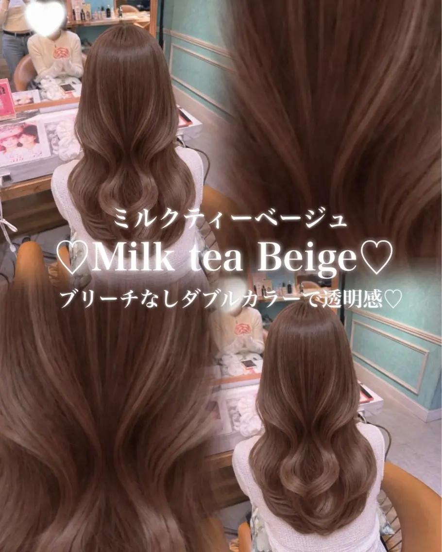 ロング カラー カット ヘアカラー ヘアセット ♥️ブリーチなし ダブルカラー/ゆうきのヘアスタイル