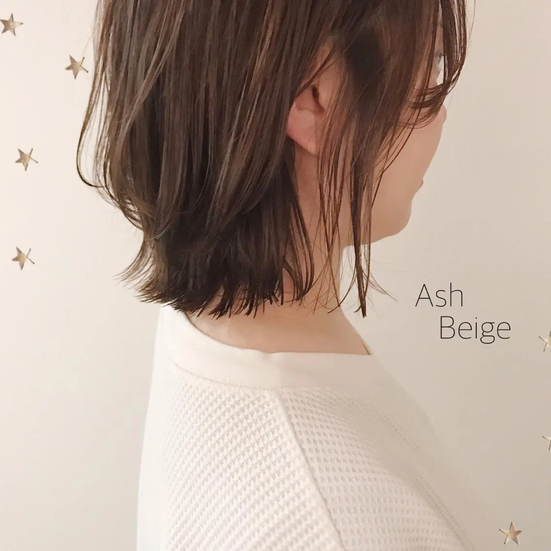 ミディアム カラー カット ヘアカラー 市川 千夏のヘアスタイル