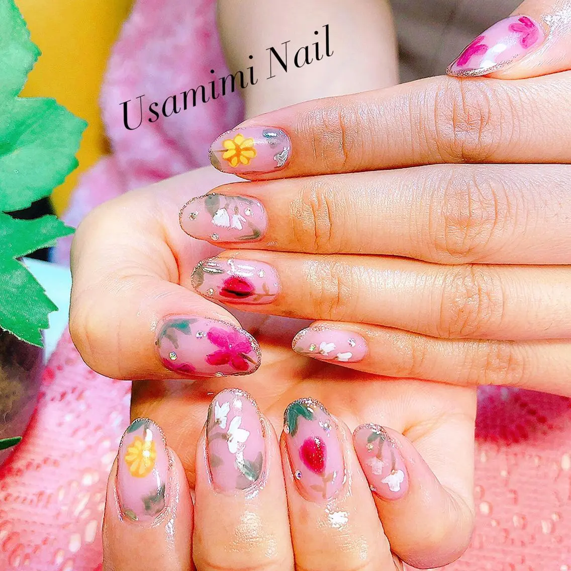 ネイル 冬ネイル USAMiMi 🐰💕のネイルデザイン