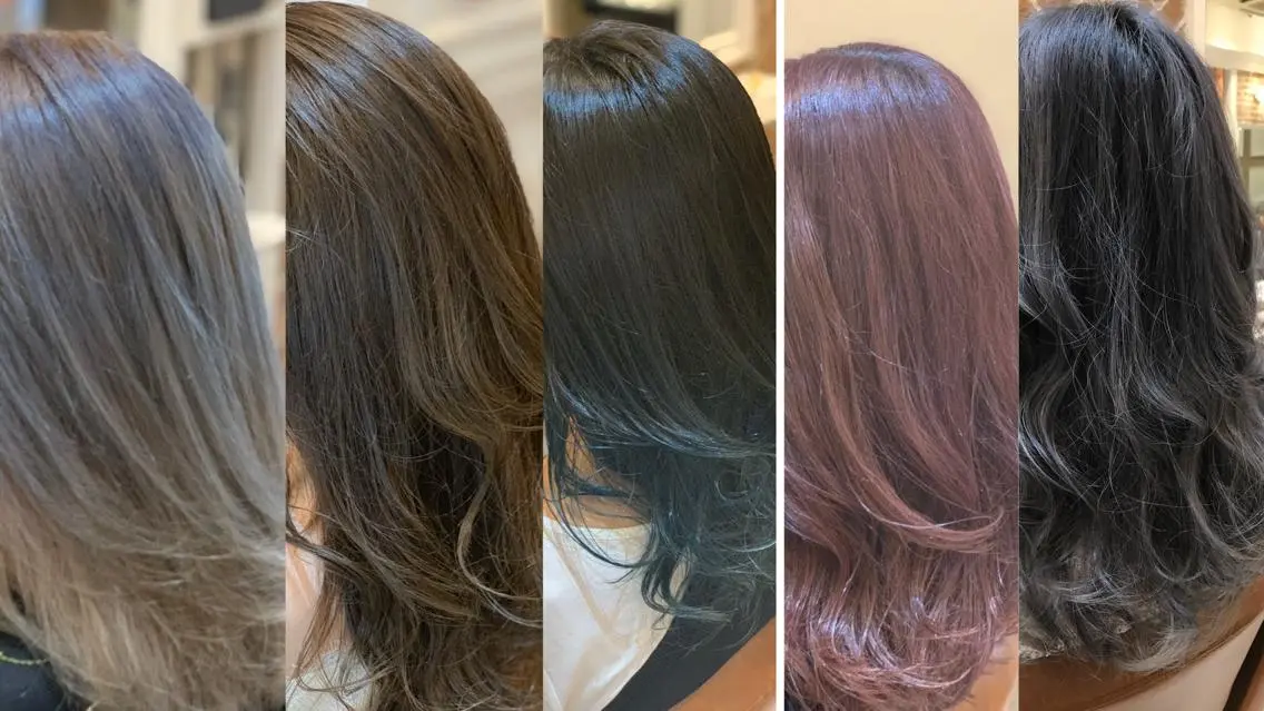 セミロング 酸性ストレート 髪質改善のヘアスタイル
