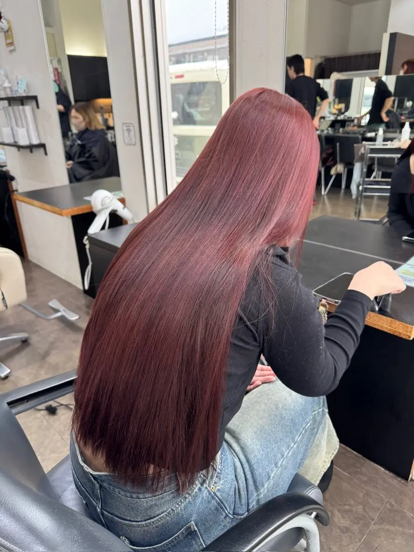 ロング ヘアカラー 中谷 あずみのヘアスタイル