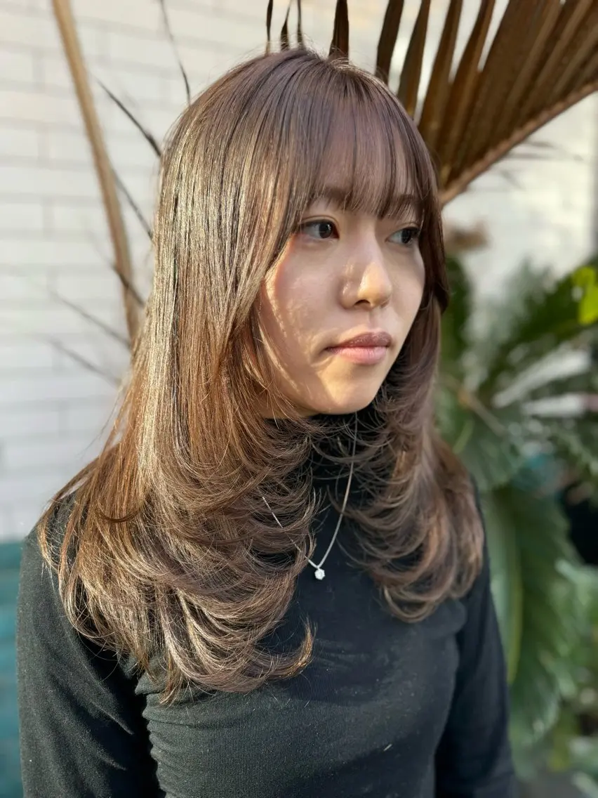 セミロング レイヤーカット カット ヘアカラー トリートメント 髪質改善/縮毛矯正 /DAIKIのヘアスタイル