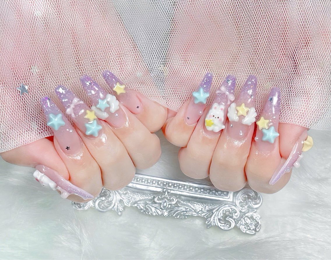 ネイル チークネイル 長さ出し フレンチネイル ジェルネイル グラデーション ハンドネイル THANHTHANH NAILのネイルデザイン