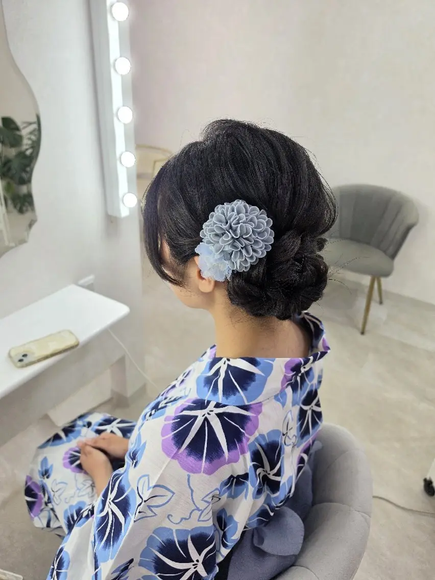 ロング ヘアアレンジ 浴衣 着付け ヘアセットサロン 渥美寿美翔のその他イメージ