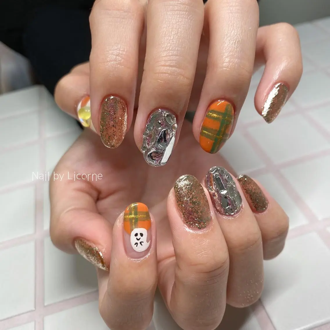 ネイル アートネイル オーロラネイル フレンチネイル 氷ネイル・うるうるネイル マグネットネイル ハンドネイル Nail by Licorneのネイルデザイン
