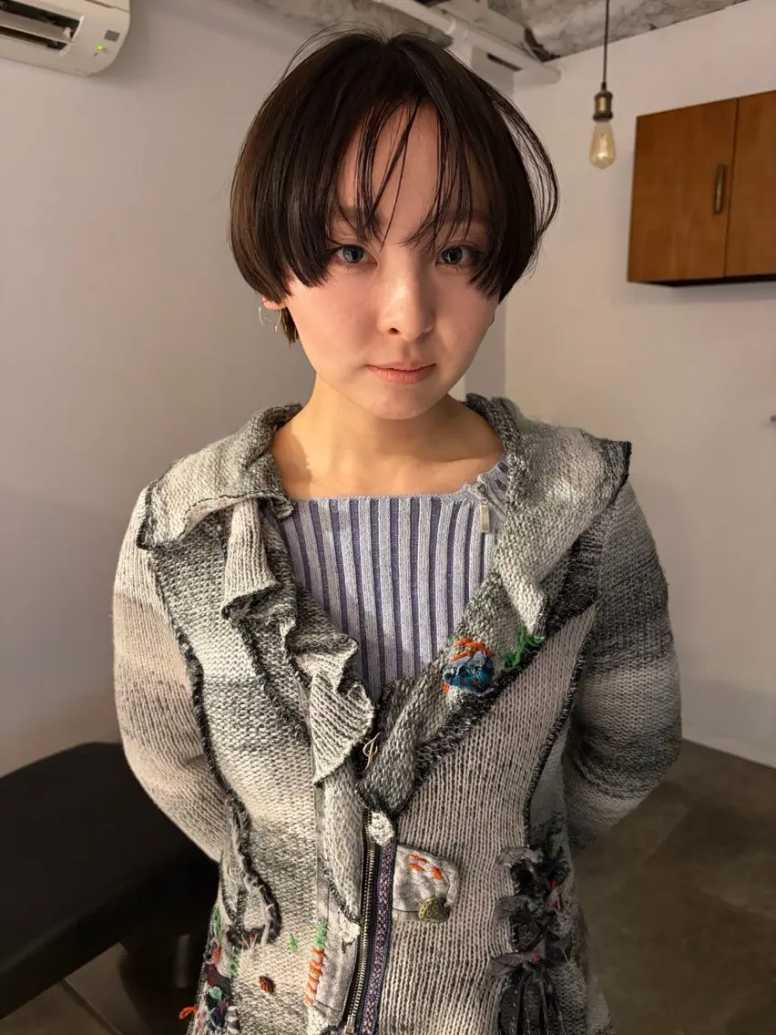 ショート カラー ショートヘア カット ヘアカラー トリートメント 村上雅人 ナチュラルモードのヘアスタイル