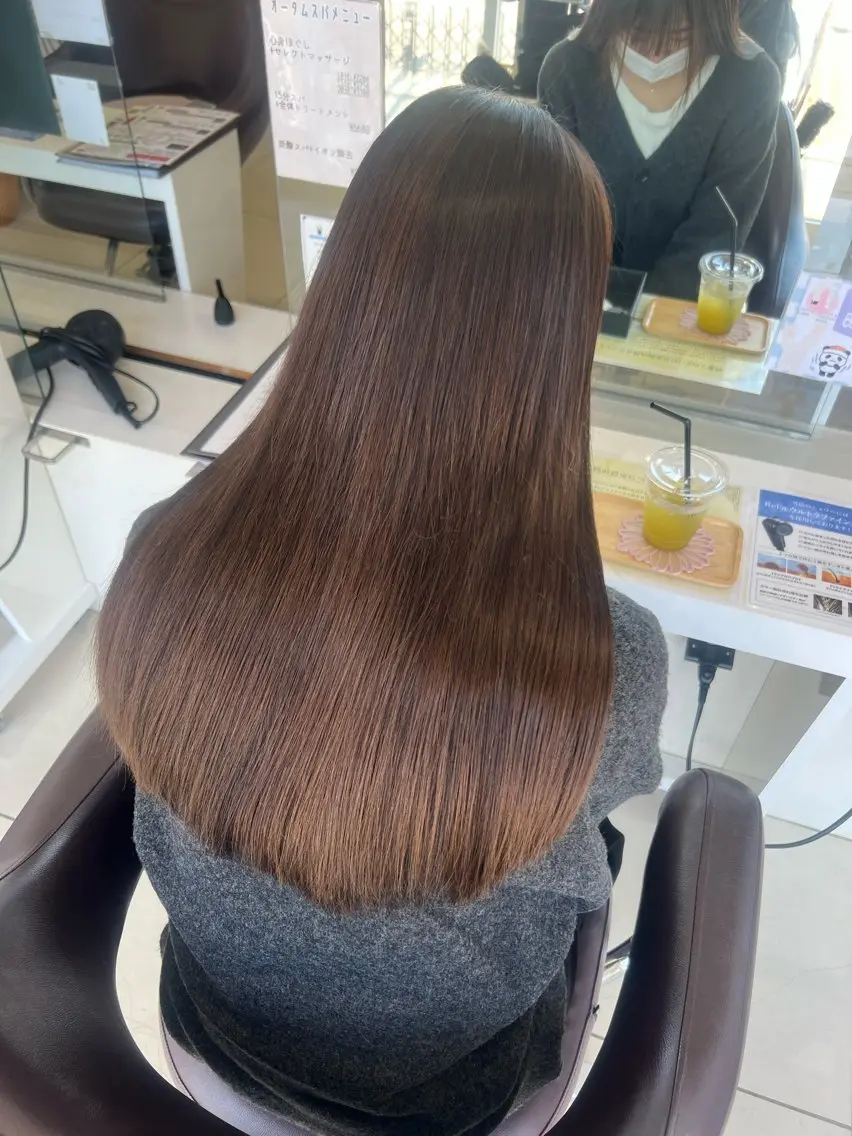 ロング パーマ カット 縮毛矯正 TELA HAIR 石岡♡aikaのヘアスタイル