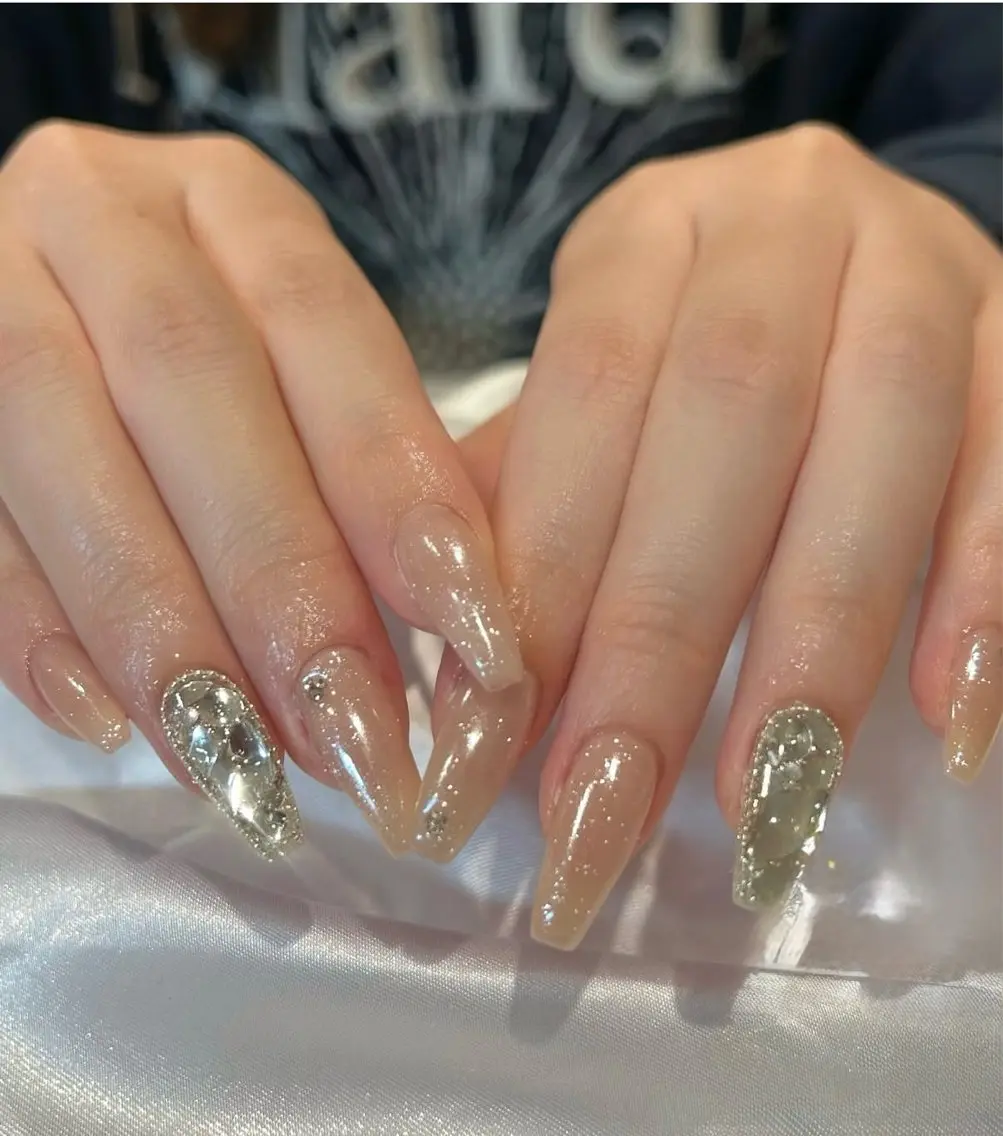 ネイル 韓国ネイル ニュアンスネイル シンプルネイル ワンホンネイル Nihonthy Nail 新宿のネイルデザイン