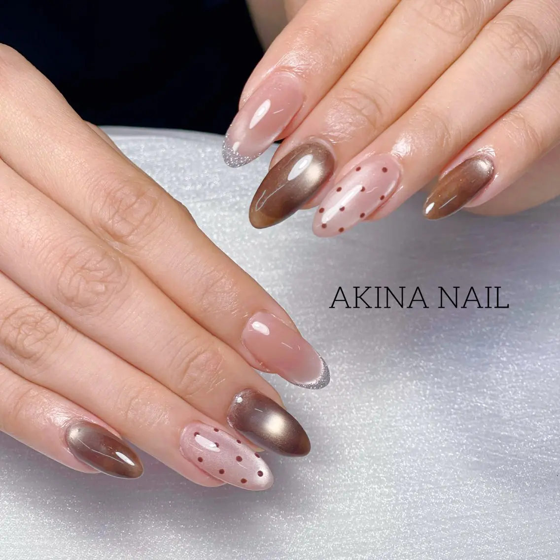セミロング ハンドネイル Akina Nail 亀戸のネイルデザイン
