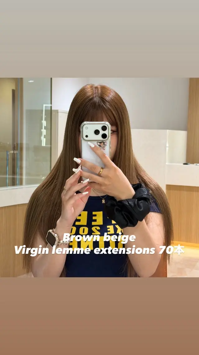 ロング カラー シールエクステ ハイトーンカラー エクステ ヘアカラー エクステ シールエクステ特化 ハイトーン、NANAのヘアスタイル