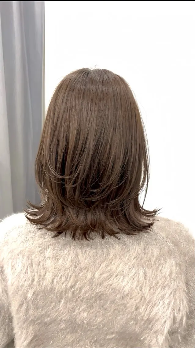 ミディアム くびれヘア くびれレイヤー レイヤーカット カット ヘアカラー トリートメント ✨上品可愛い 垢抜けヘア/後藤✨のヘアスタイル