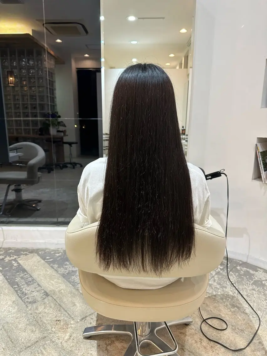 ロング パーマ カット ヘアカラー 安藤 舜のヘアスタイル