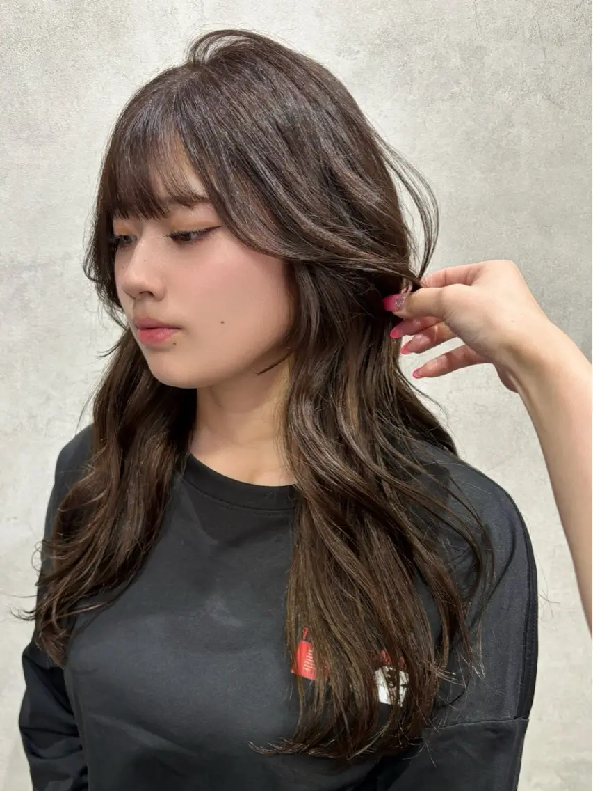 ロング カラー くびれヘア 🖤顔まわり 盛れヘア⟡アズサ🖤のヘアスタイル