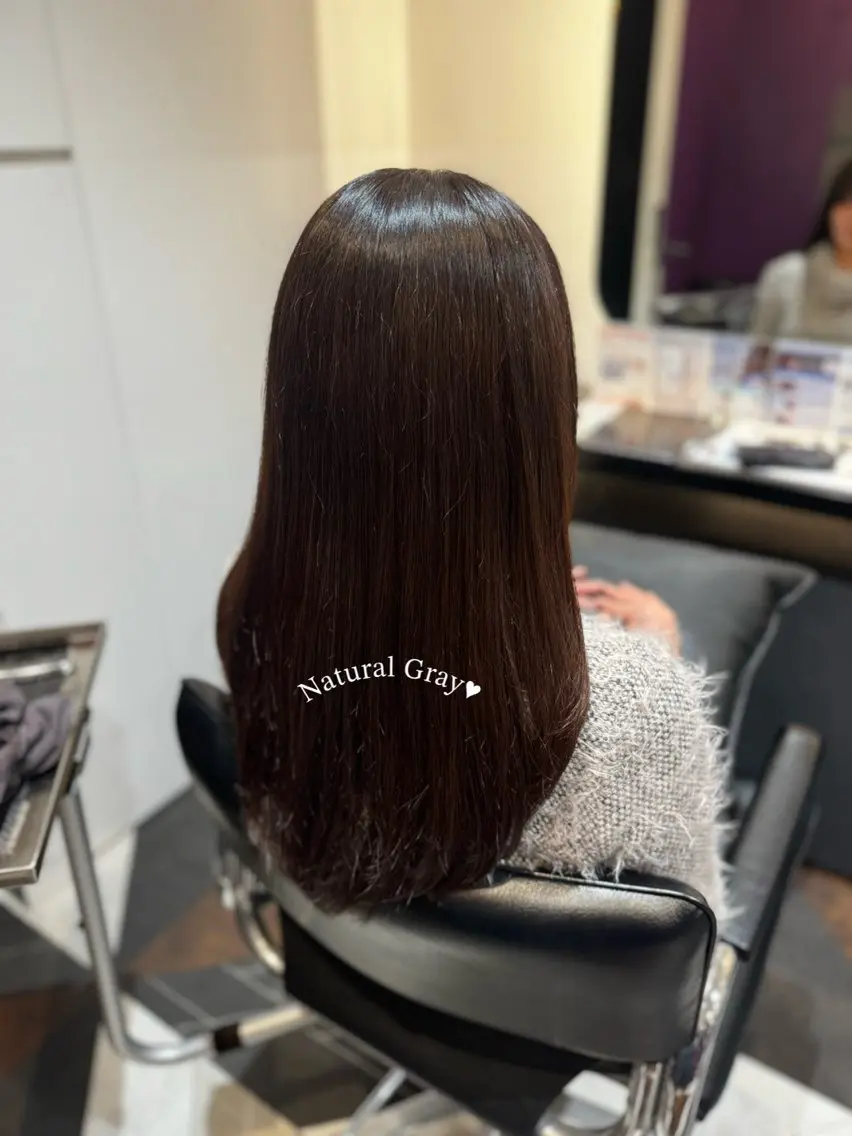 【💟minimo限定💟】ナチュラルな白髪染め✖️oggiottoトリートメント🩶の写真