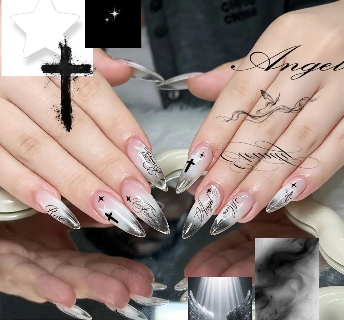 【夏☀️人気NO1】 クリアネイル 10本チップ長さ出しの写真