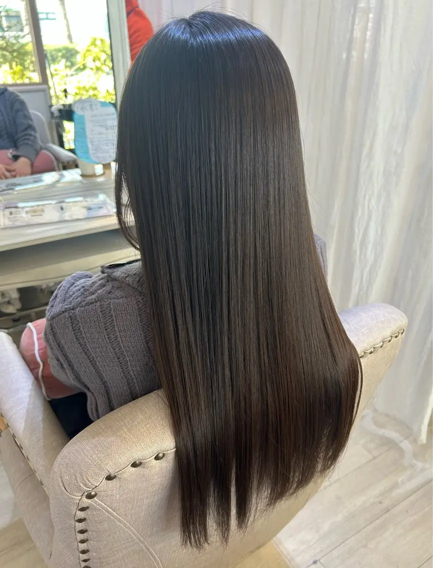 ロング 縮毛矯正 トリートメント 縮毛矯正 トリートメント amiu 森本千晴のヘアスタイル