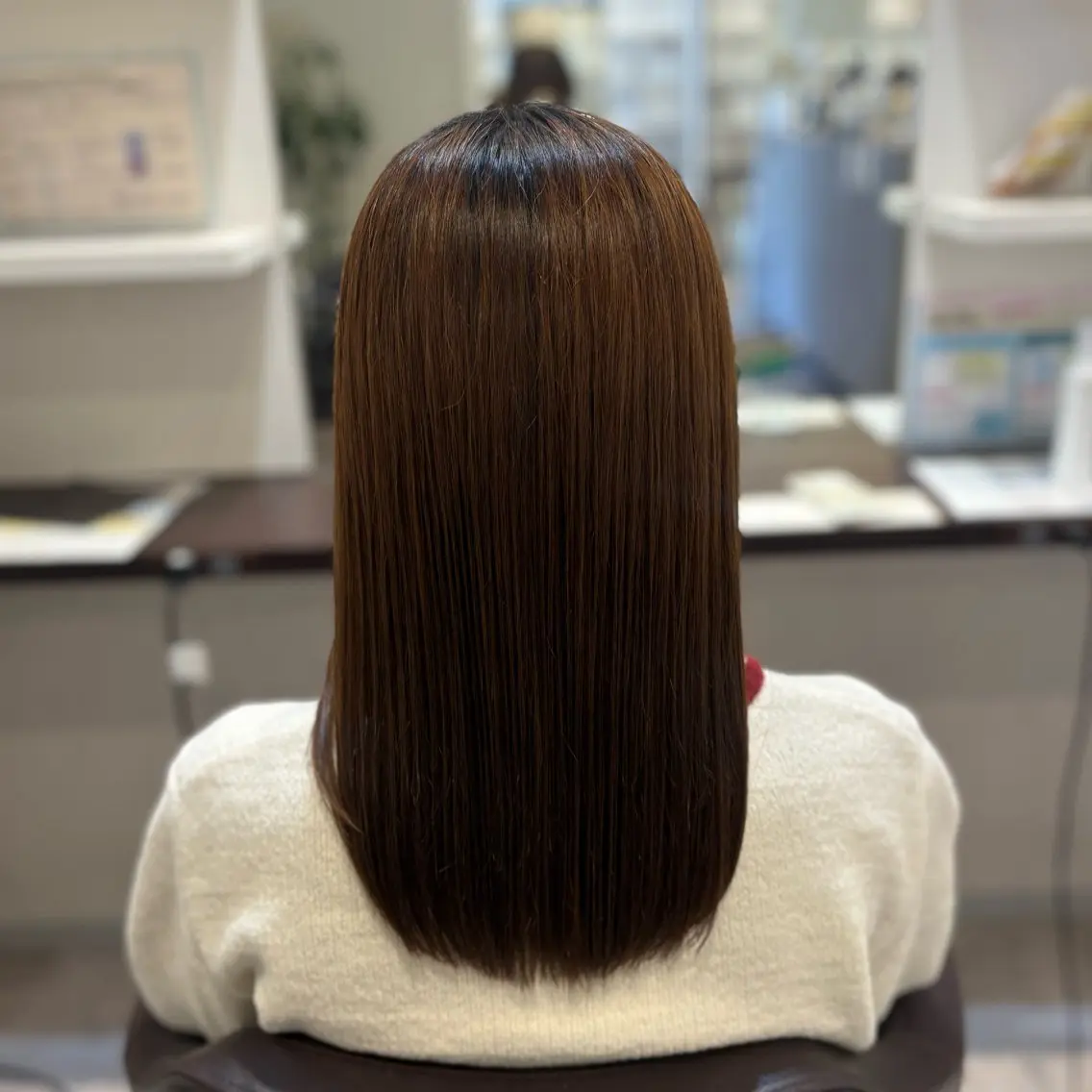 ロング 顔周りカット 似合わせカット カット 山下ちひろ/似合わせ /髪質改善/縮毛矯正のヘアスタイル