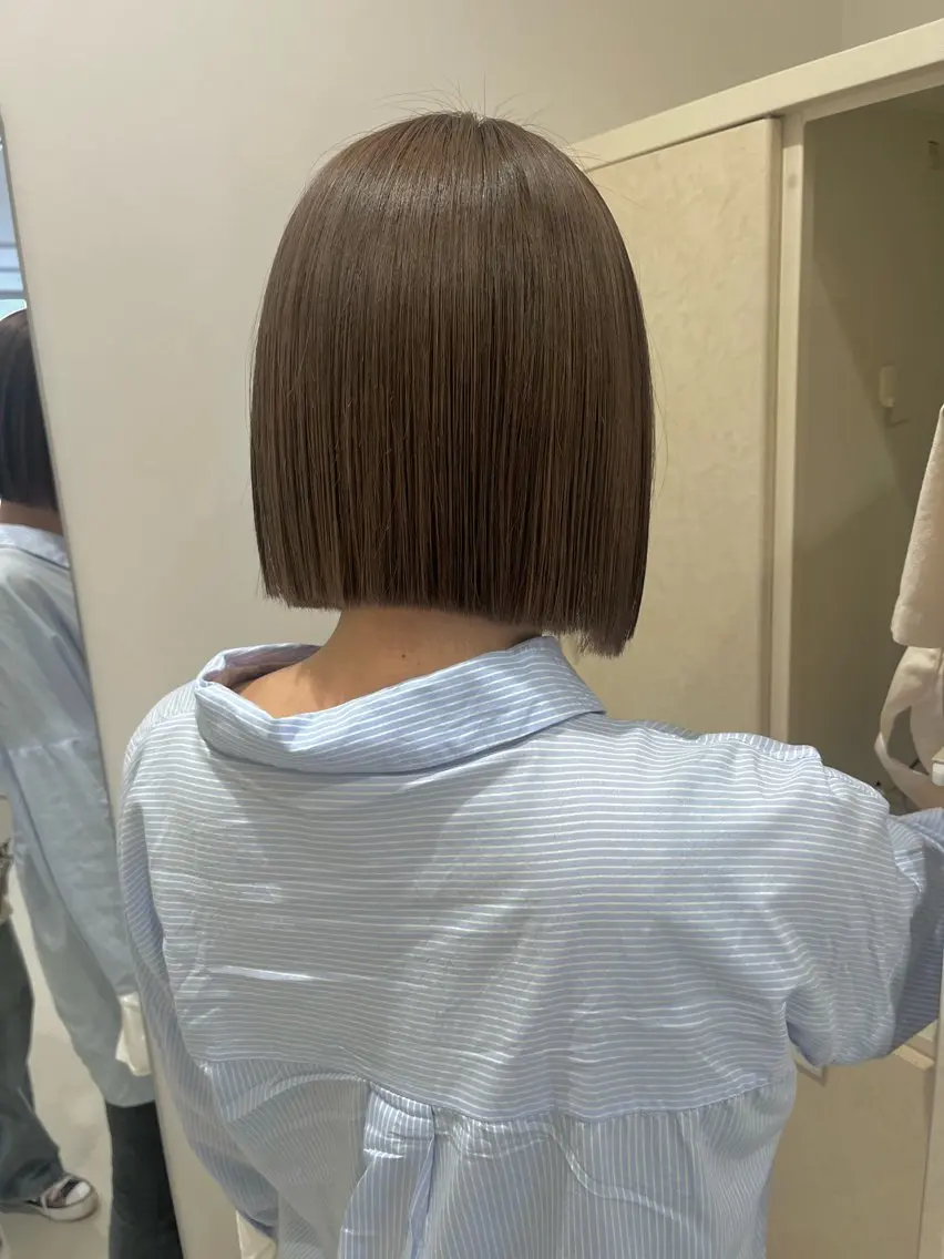 ミディアム カラー ボブ カット ヘッドスパ 透明感カラー🫧🌈 似合わせカット✂︎のヘアスタイル