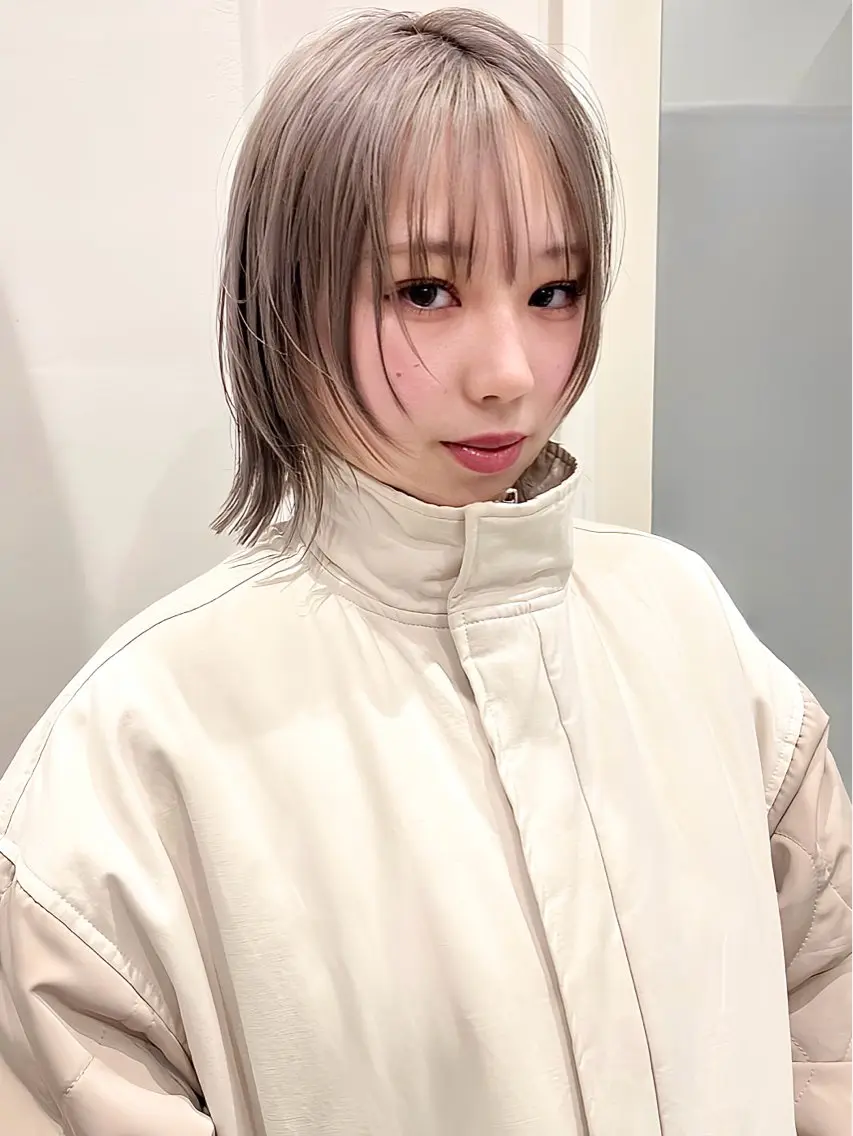 カット+透明感ベールカラーの写真