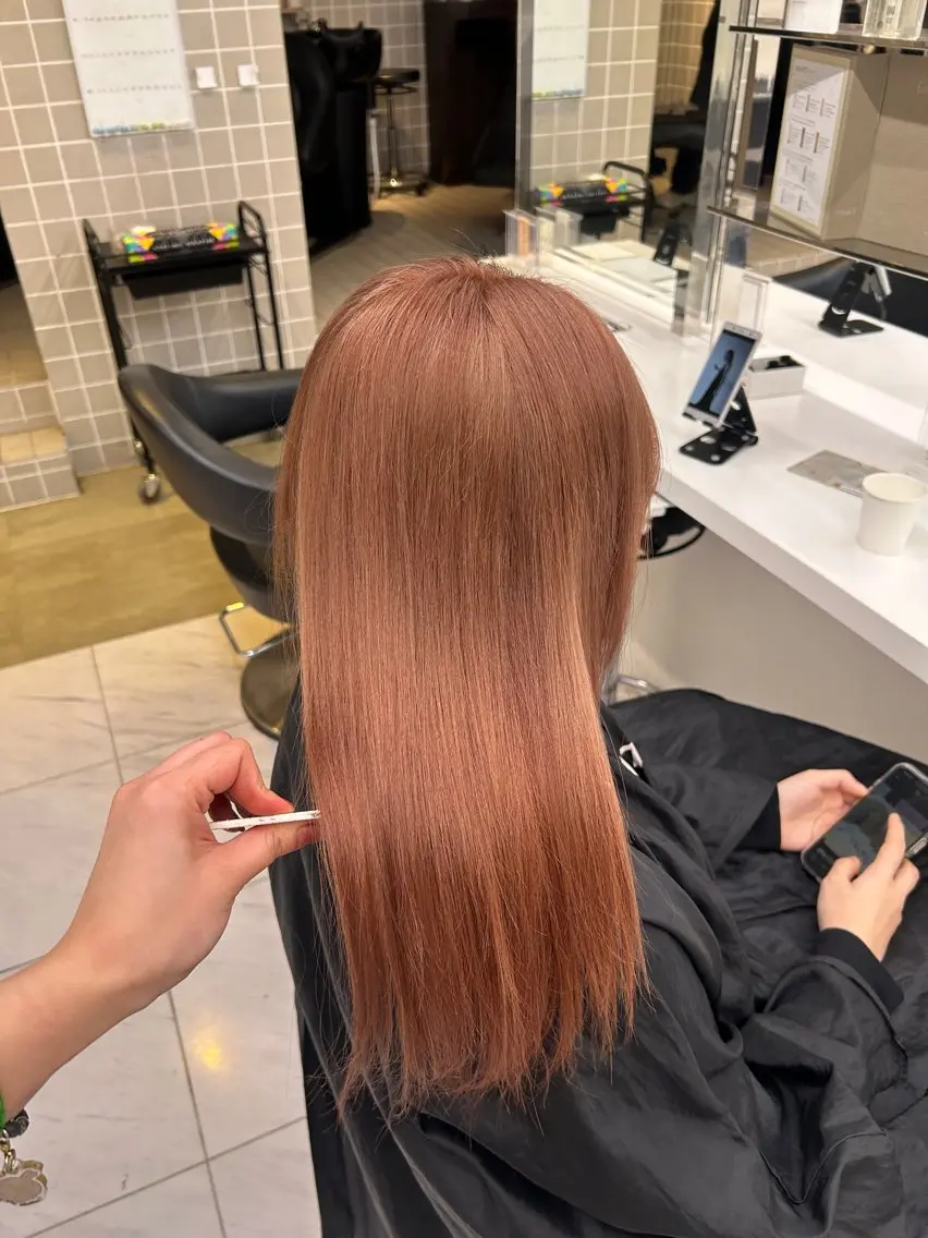 カラー カット ヘアカラー トリートメント ヘッドスパ ヘアセット 🥯縮毛/レイヤー/ ベージュヘア🥯のヘアスタイル