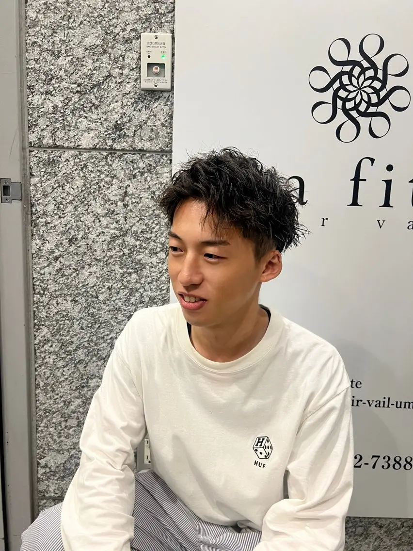 パーマ メンズ パーマ ハシモト ミオのヘアスタイル