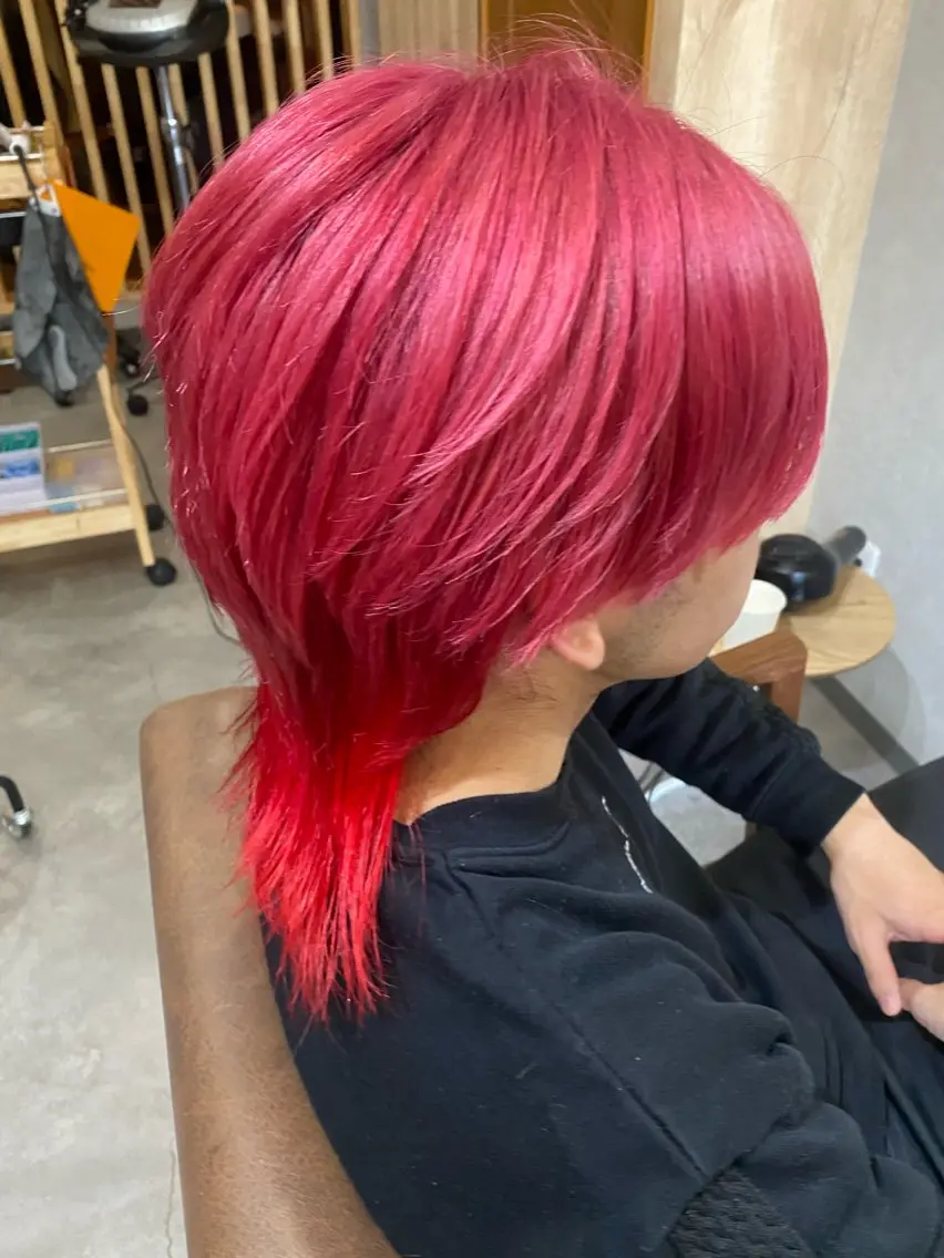 カラー ピンクカラー ヘアカラー Bish Yanaのヘアスタイル