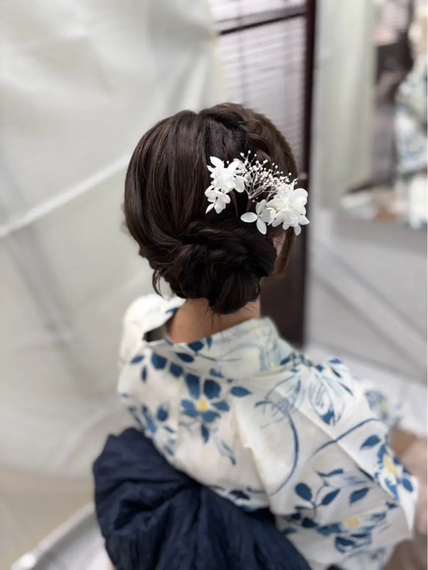 ヘアアレンジ ヘアセット 🎀ゆづき🧡 透明感/アレンジ💝のヘアスタイル